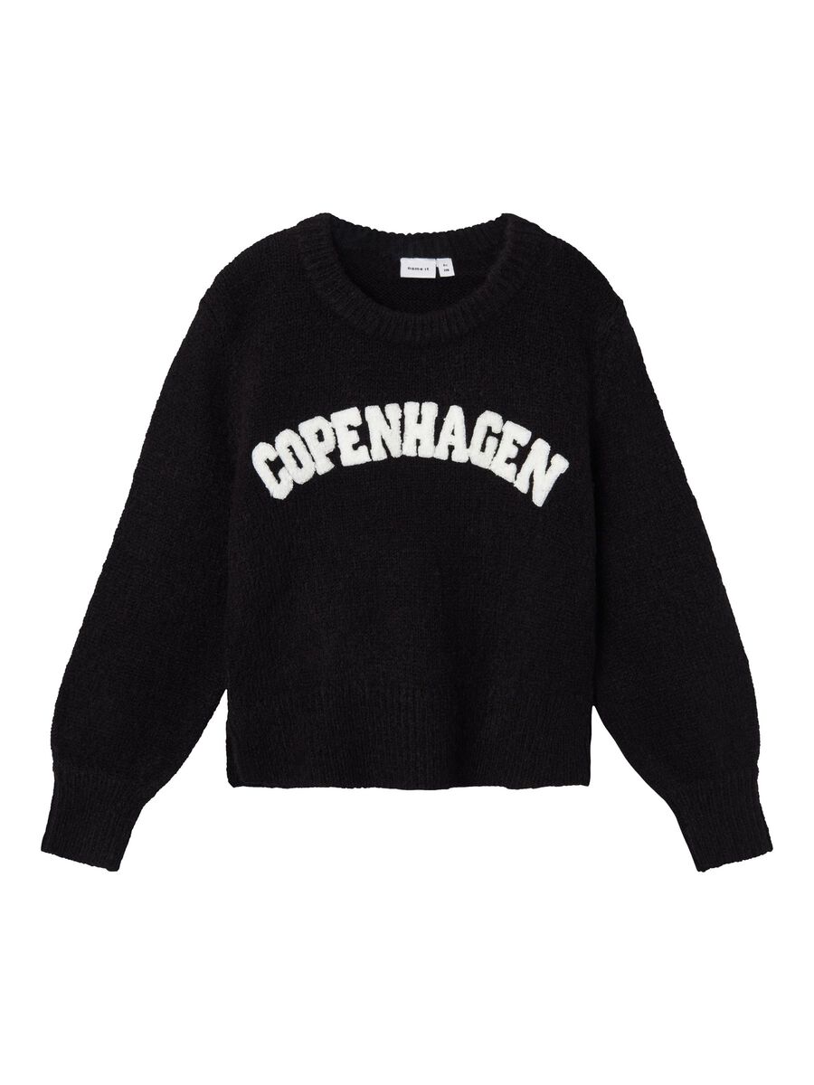 LANGE MOUWEN GEBREIDE TRUI