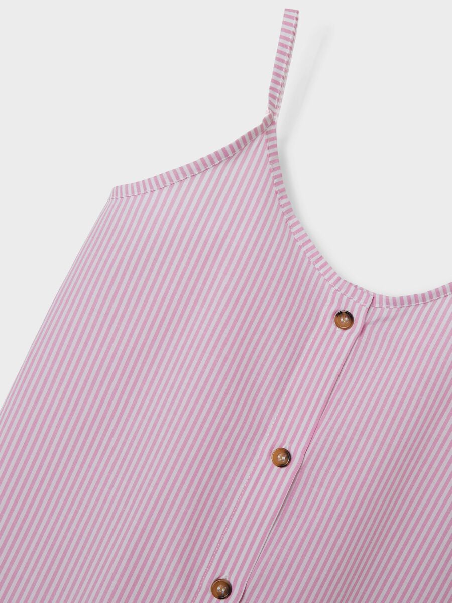 GESTREEPT TOP MET KORTE MOUWEN