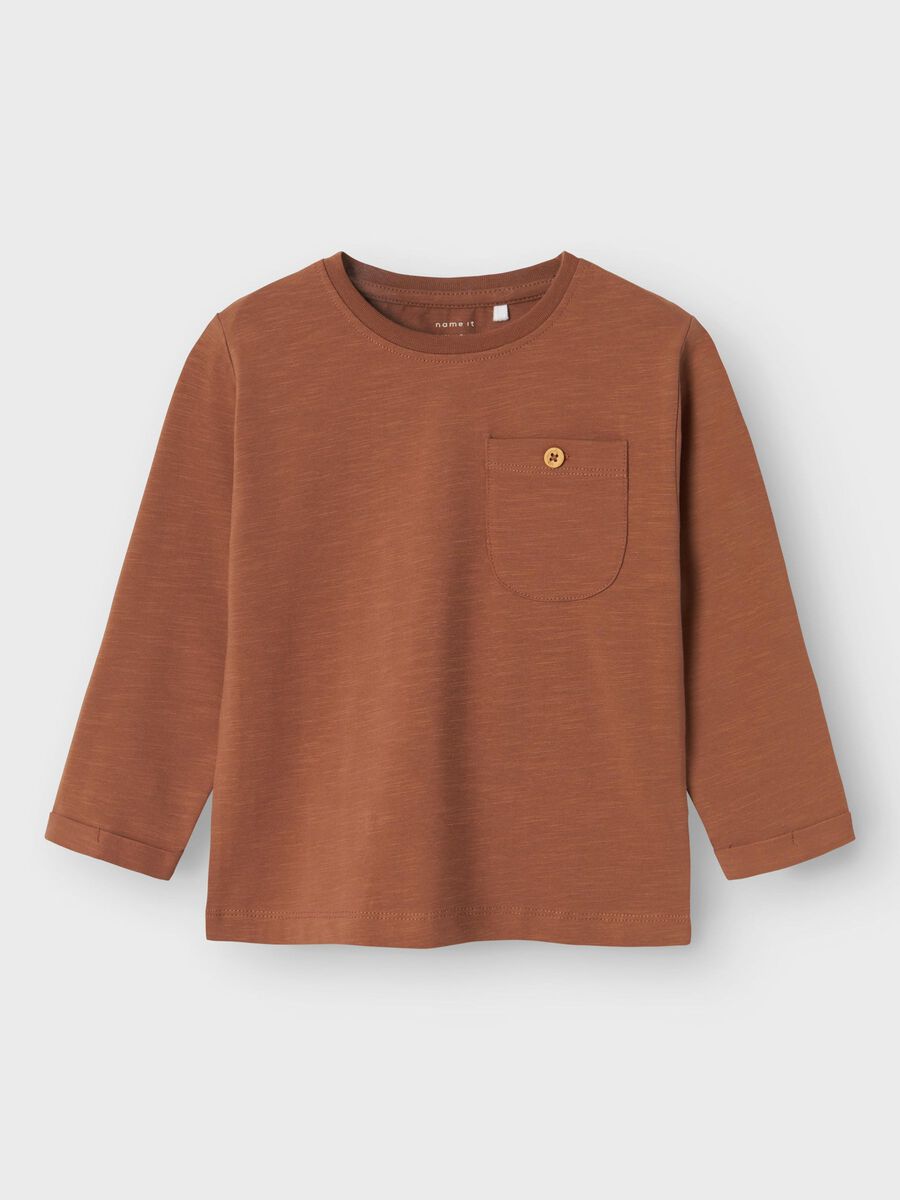 REGULAR FIT TOP MET LANGE MOUWEN