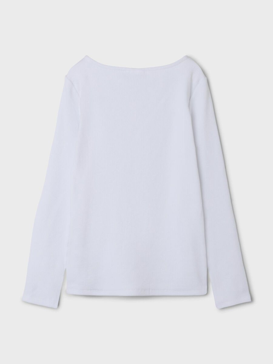 SLIM FIT TOP MET LANGE MOUWEN