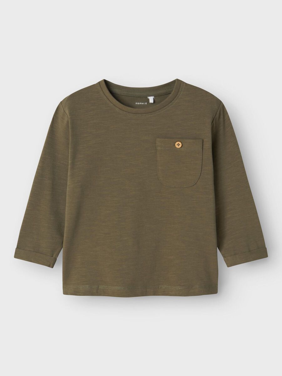 REGULAR FIT TOP MET LANGE MOUWEN