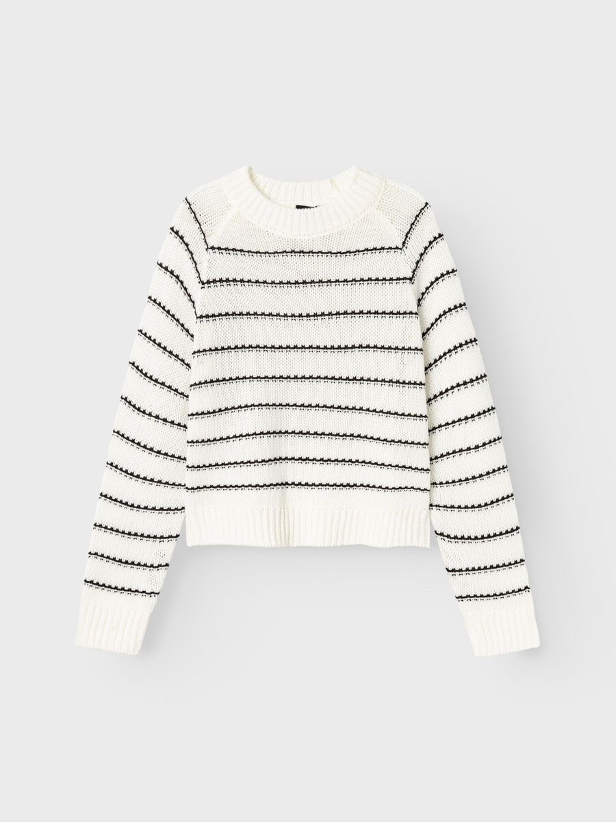 LANGE MOUWEN GEBREIDE TRUI