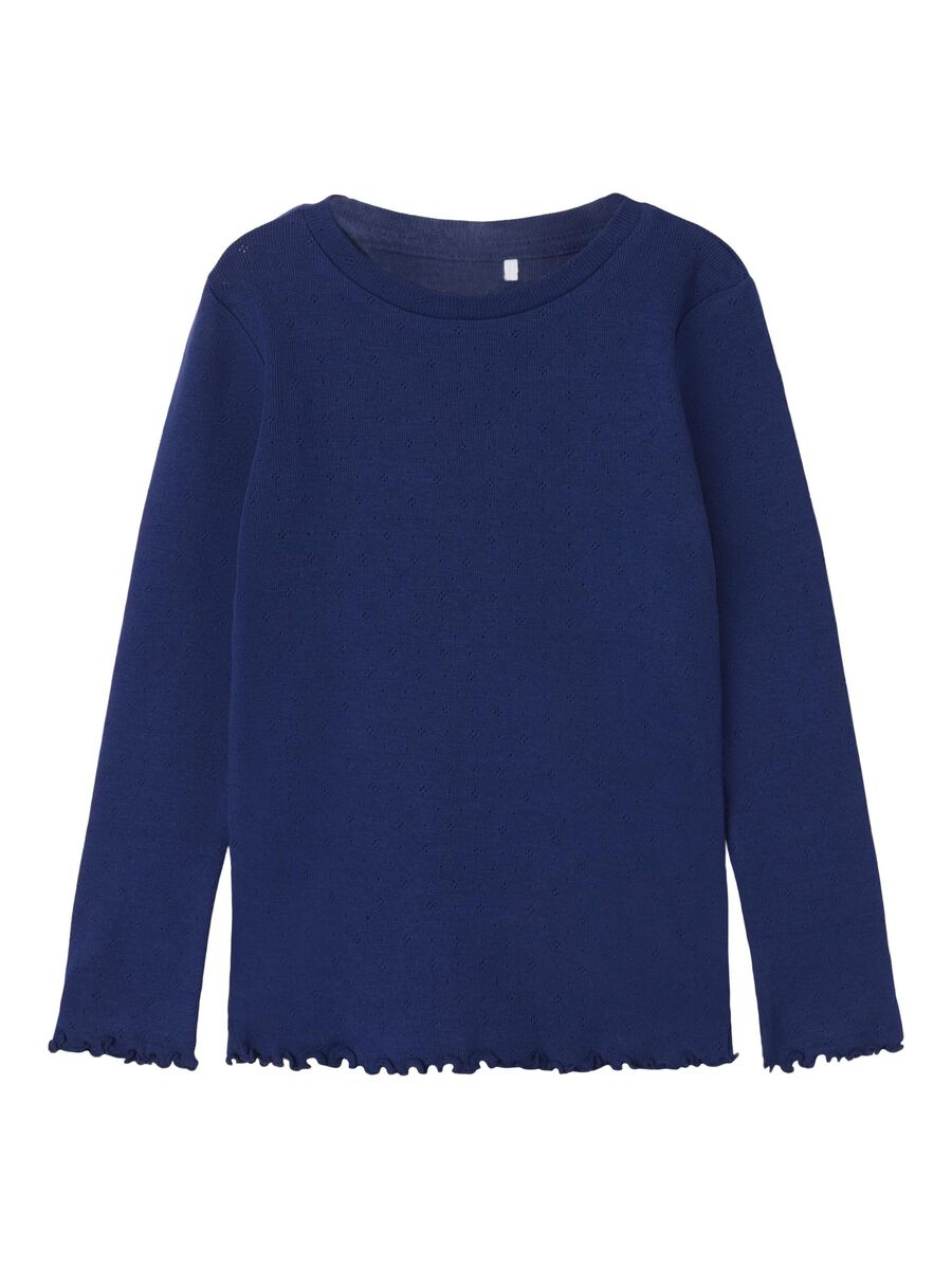 SLIM FIT TOP MET LANGE MOUWEN