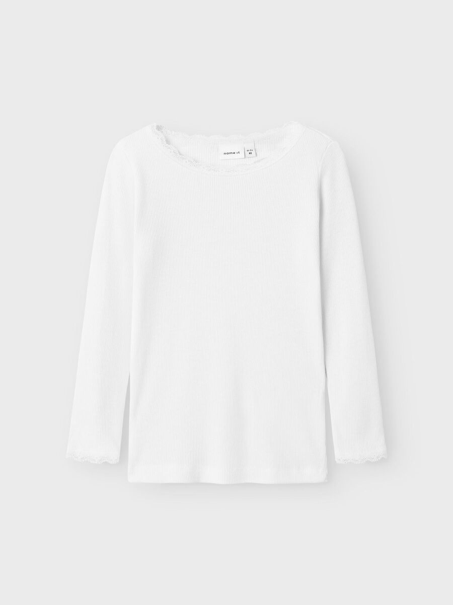 SLIM FIT TOP MET LANGE MOUWEN