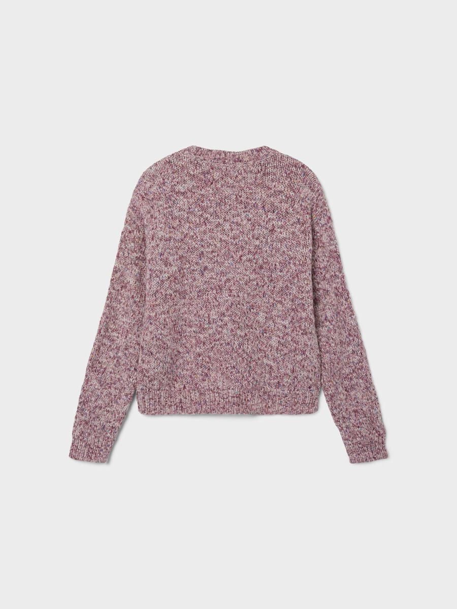 LANGE MOUWEN GEBREIDE TRUI