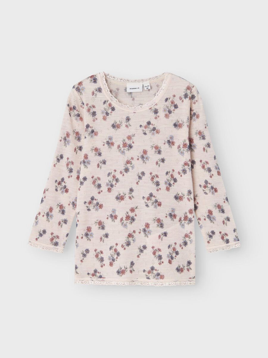 MERINO WOL TOP MET LANGE MOUWEN