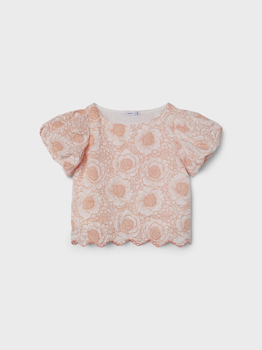 PRINT TOP MET KORTE MOUWEN