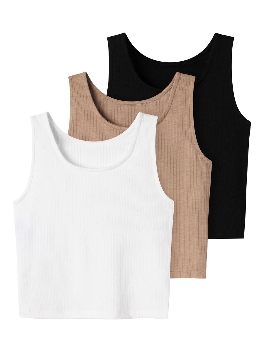 3-PACK GECROPT TANKTOP