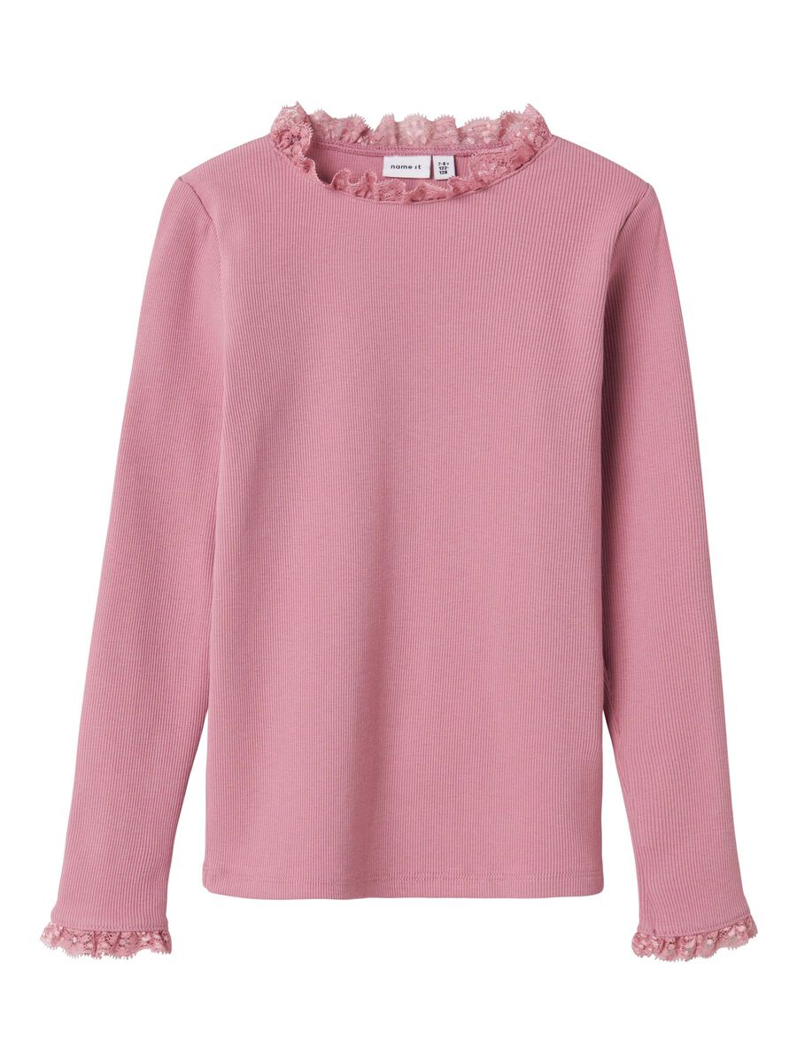 SLIM FIT TOP MET LANGE MOUWEN