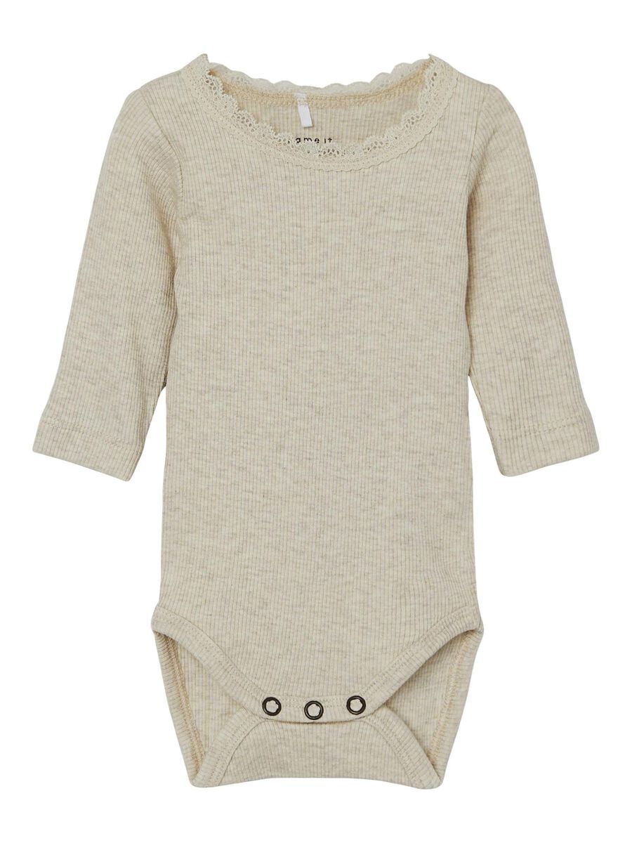 LANGE MOUWEN RIB ROMPER