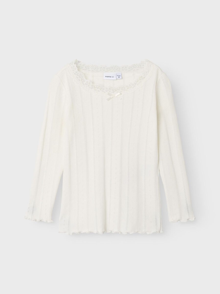 SLIM FIT TOP MET LANGE MOUWEN