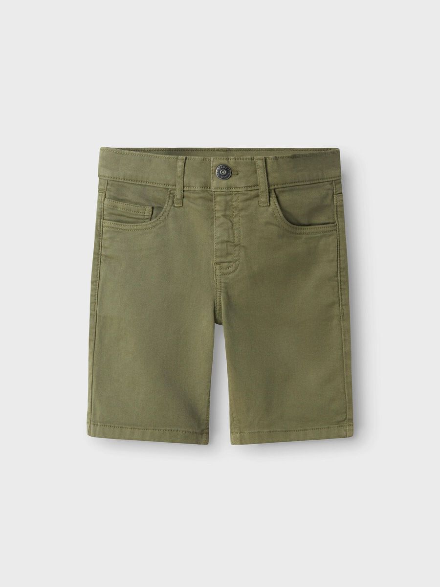 SLIM FIT TWILL SHORTS