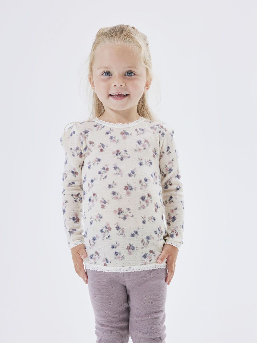 MERINO WOL TOP MET LANGE MOUWEN