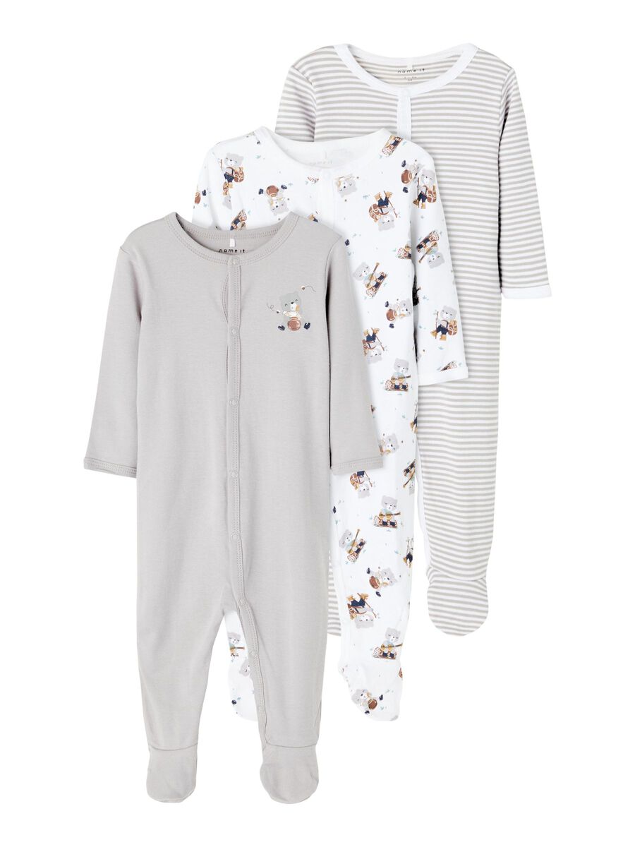 3-PACK DRUKKNOPEN PYJAMA