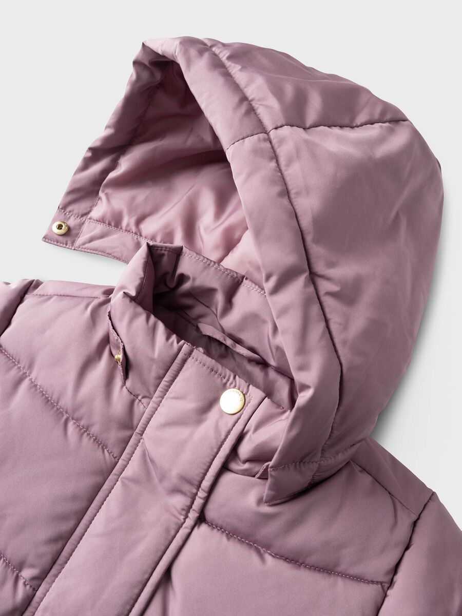 LANGE GEWATTEERDE JAS