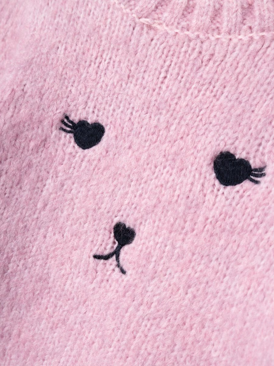 LANGE MOUWEN GEBREIDE TRUI