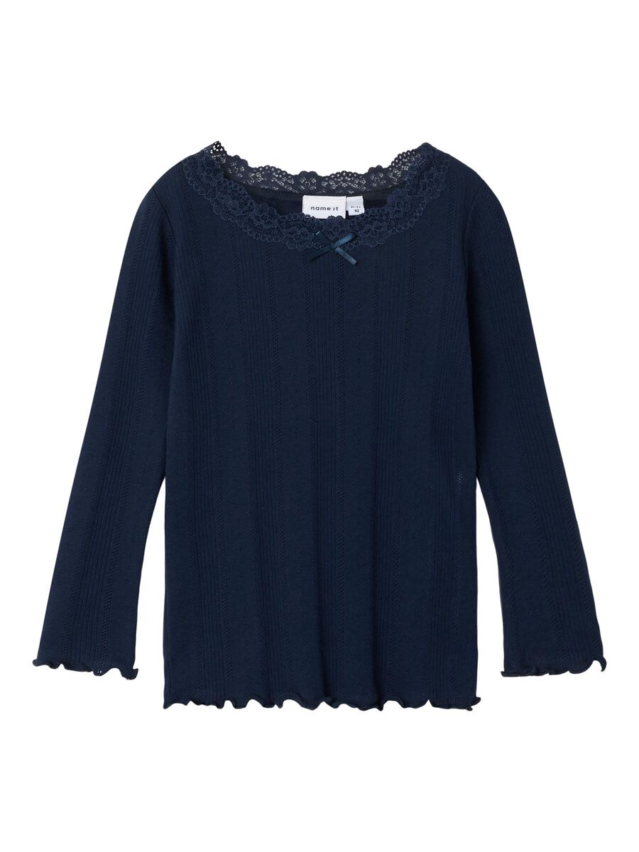 SLIM FIT TOP MET LANGE MOUWEN