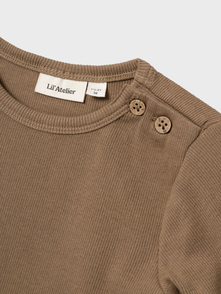 SLIM FIT TOP MET LANGE MOUWEN