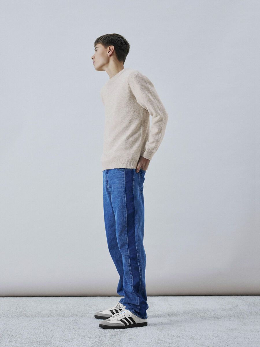 LANGE MOUWEN GEBREIDE TOP