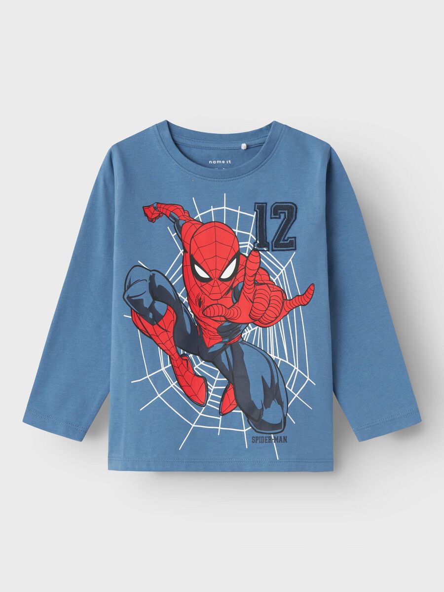 SPIDERMAN TOP MET LANGE MOUWEN