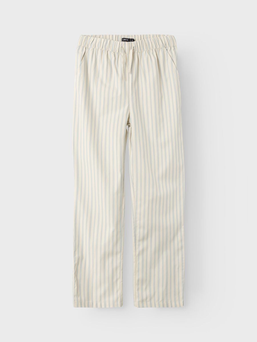 GESTREEPT STRAIGHT BROEK