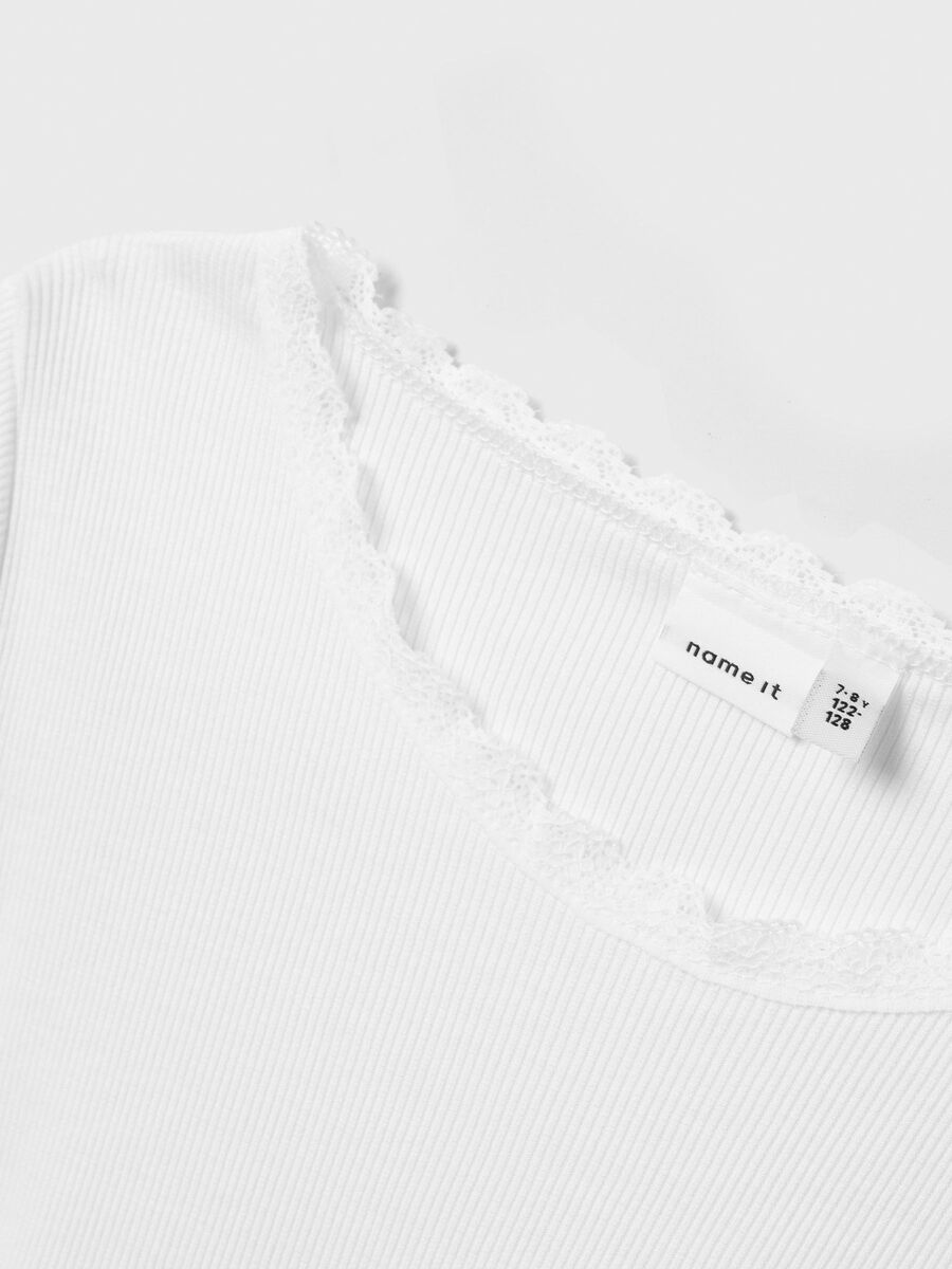 SLIM FIT TOP MET LANGE MOUWEN