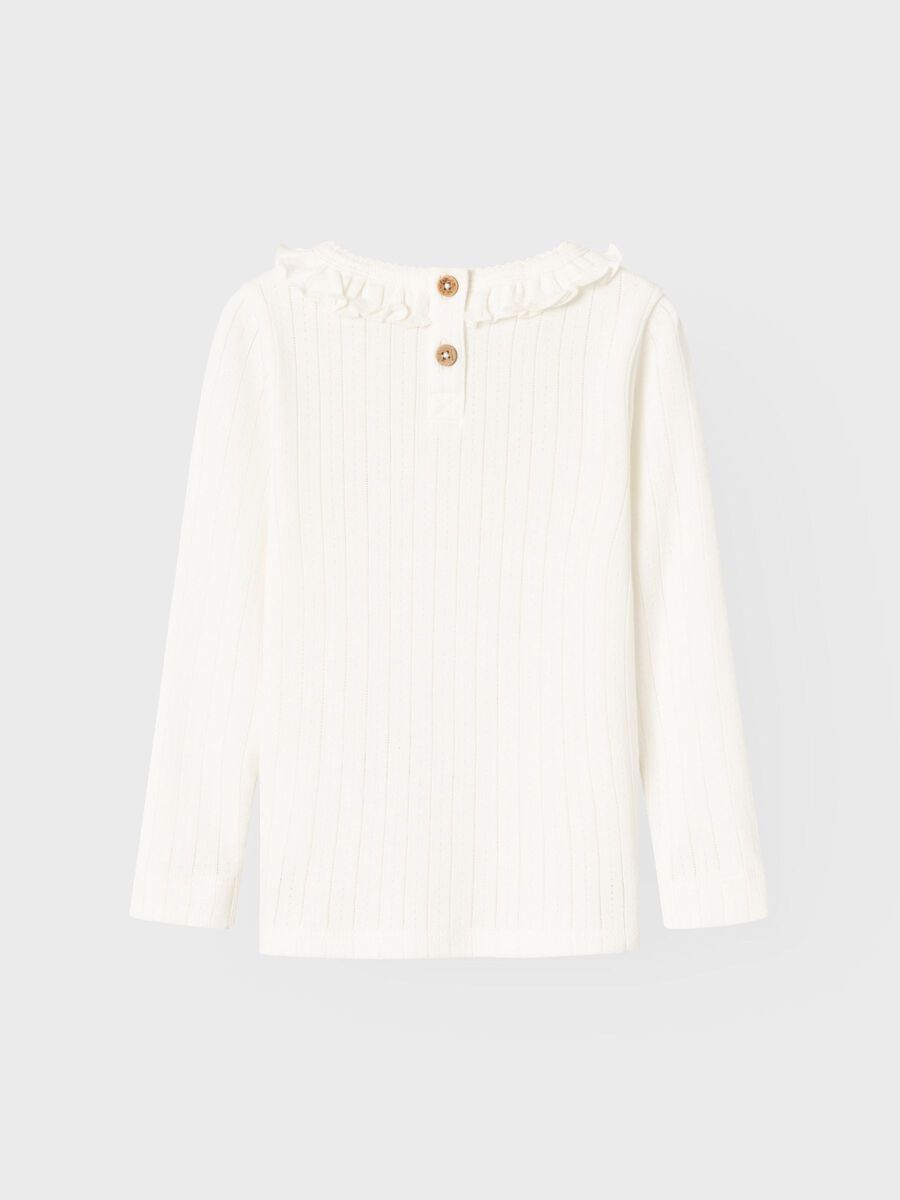 SLIM FIT TOP MET LANGE MOUWEN