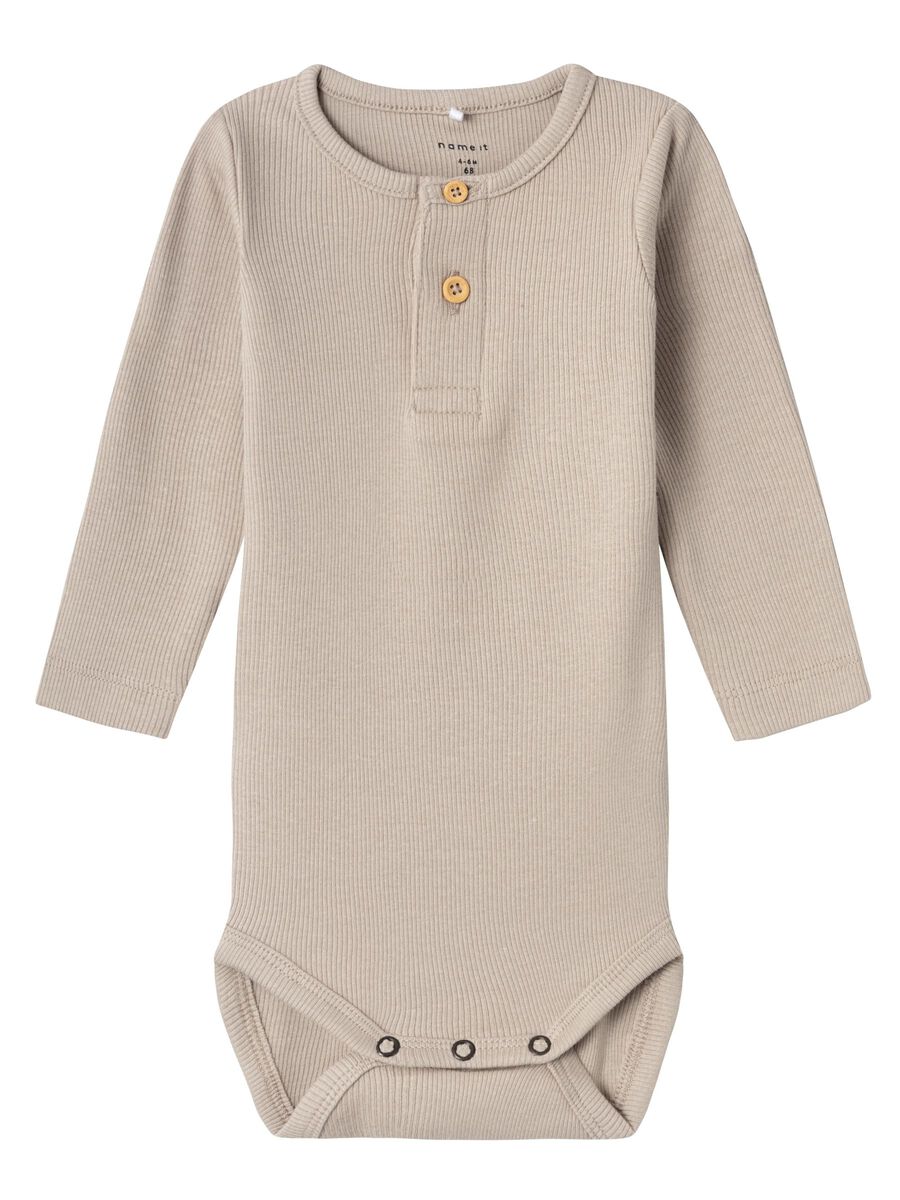 LANGE MOUWEN RIB ROMPER