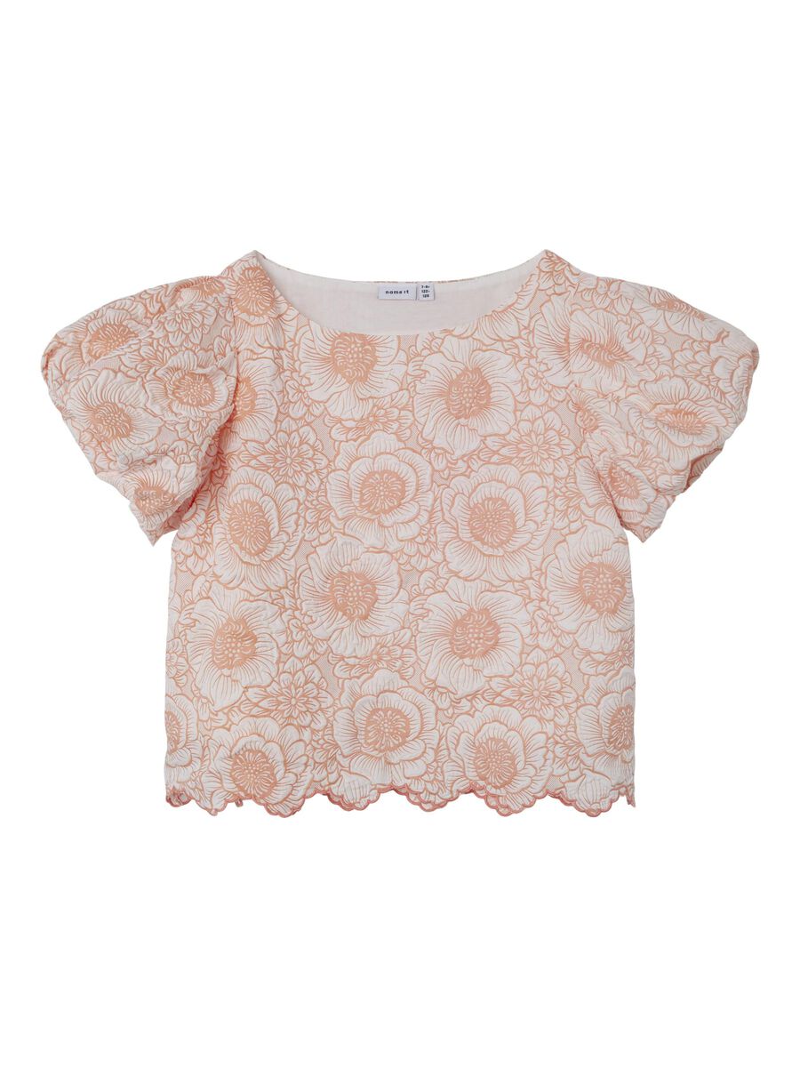 PRINT TOP MET KORTE MOUWEN