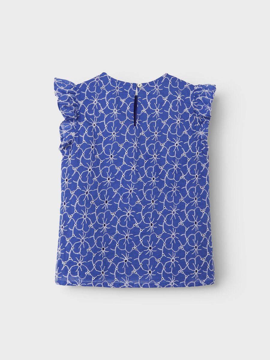 REGULAR FIT TOP MET KAPMOUWEN