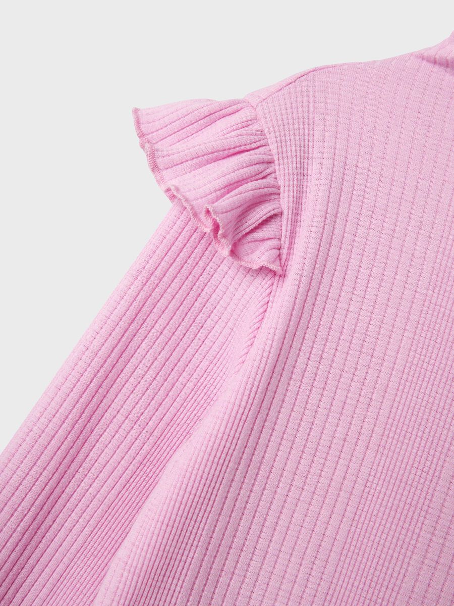 SLIM FIT TOP MET LANGE MOUWEN