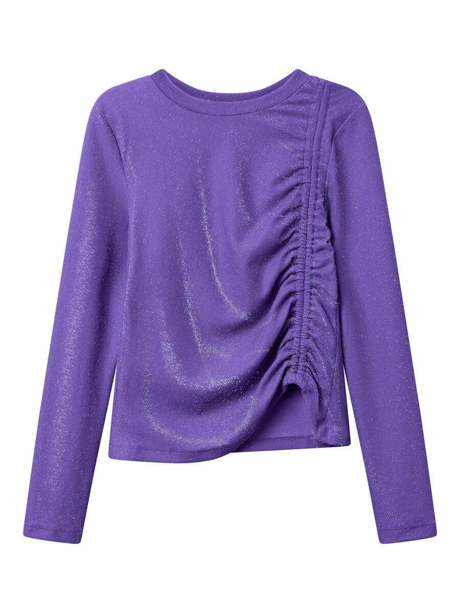 GLITTER TOP MET LANGE MOUWEN