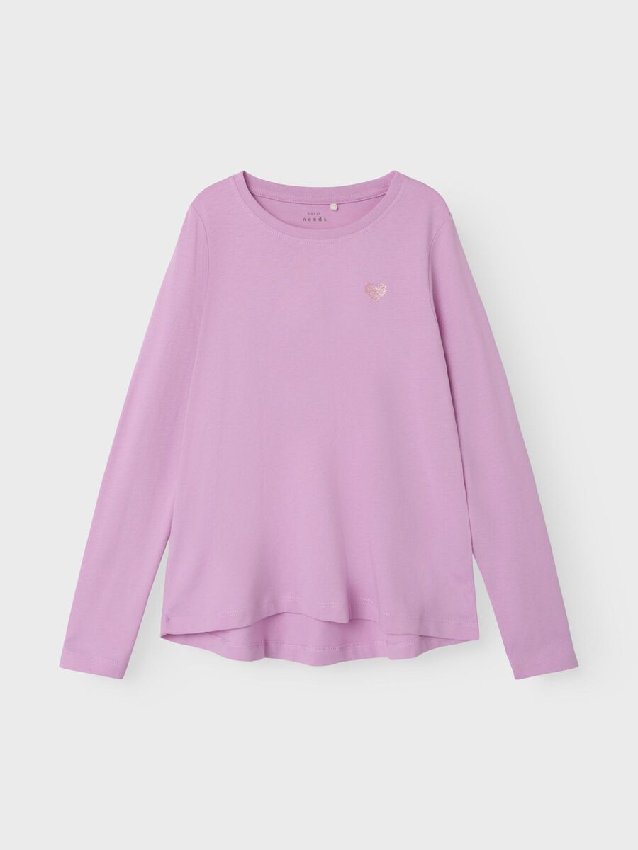 GLITTER TOP MET LANGE MOUWEN