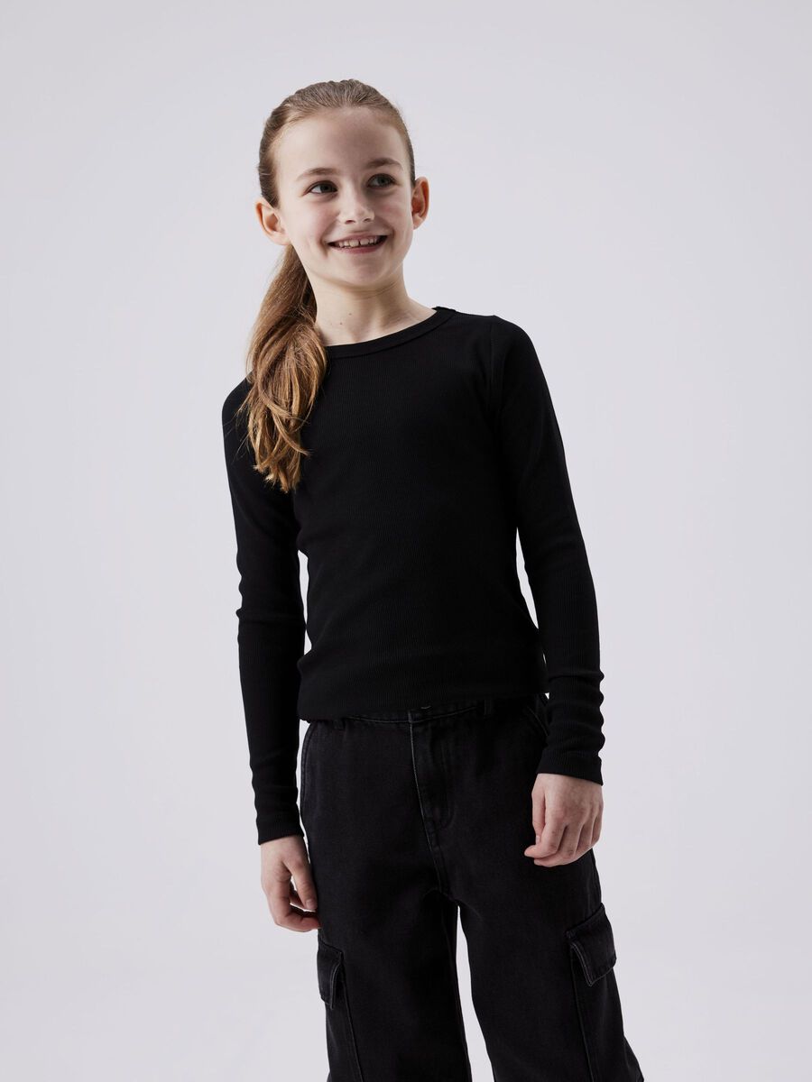 REGULAR FIT TOP MET LANGE MOUWEN