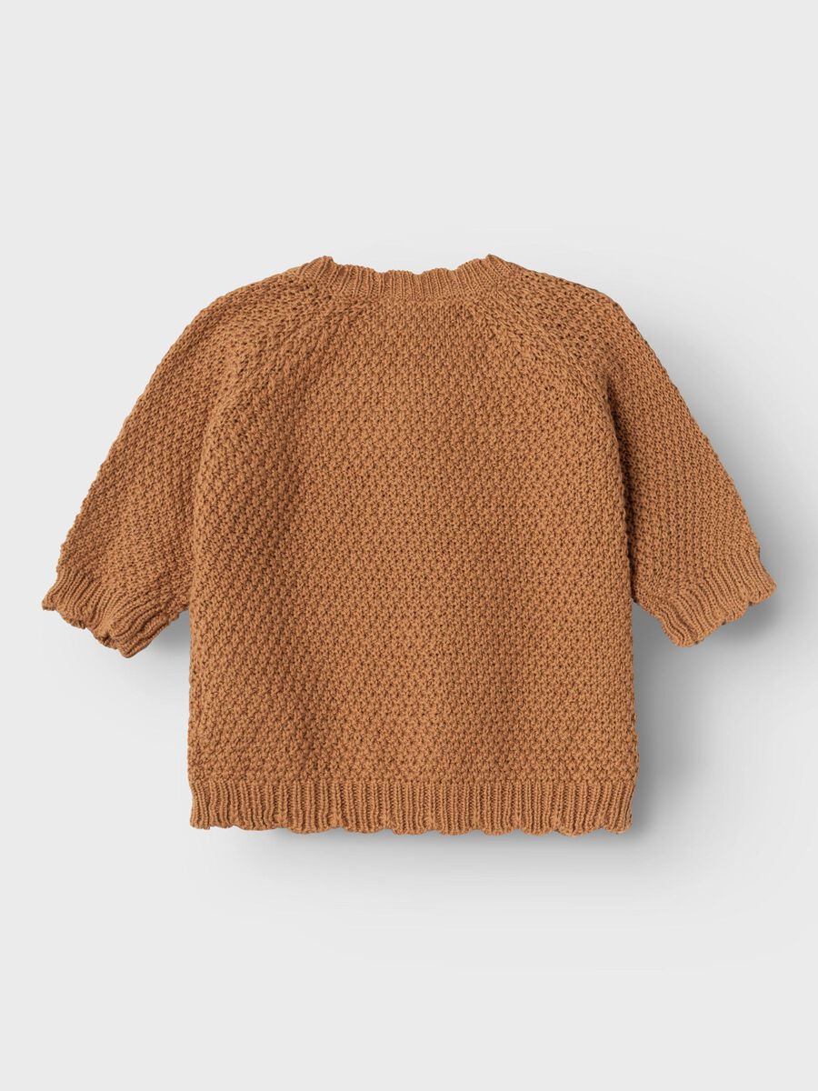 LANGE MOUWEN GEBREID VEST