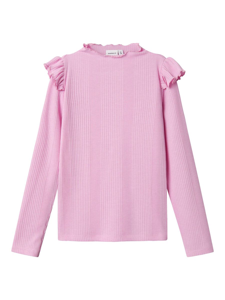 SLIM FIT TOP MET LANGE MOUWEN