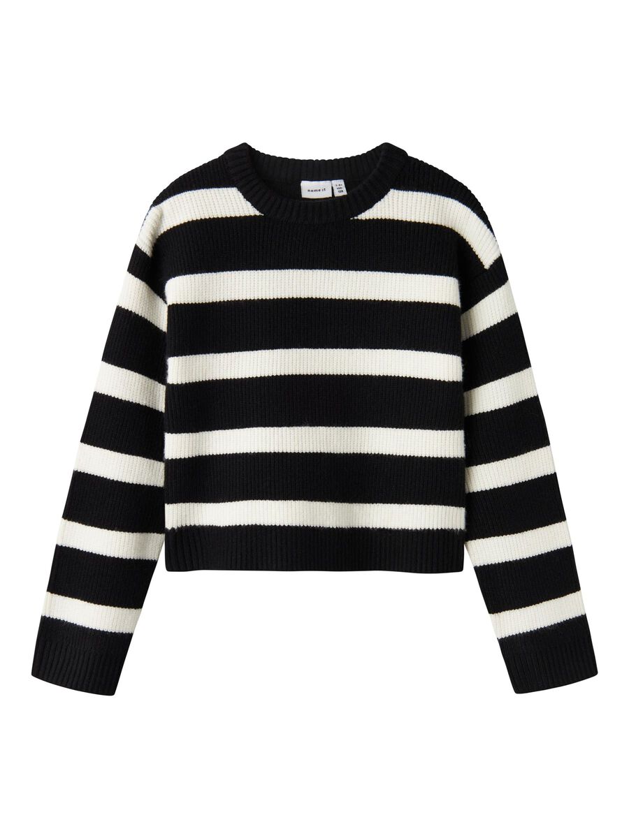 LANGE MOUWEN GEBREIDE TRUI