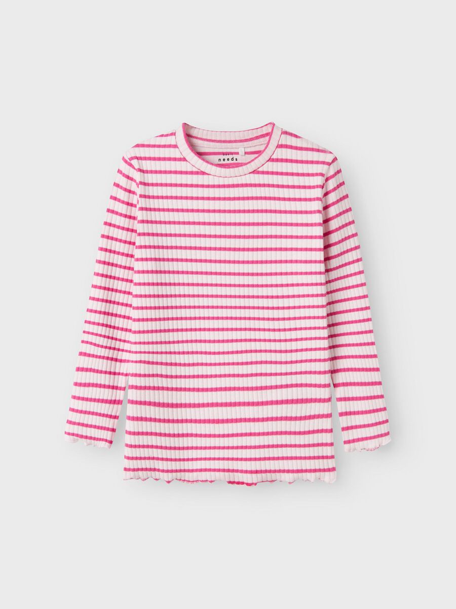 SLIM FIT TOP MET LANGE MOUWEN