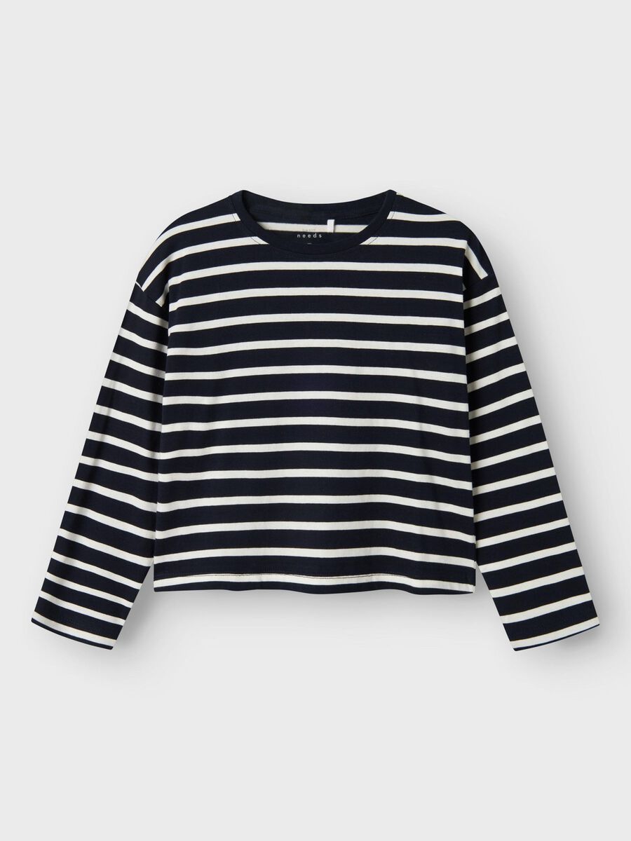 RELAXED FIT TOP MET LANGE MOUWEN