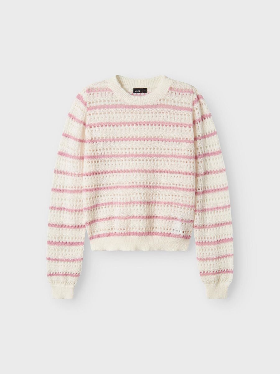 LANGE MOUWEN GEBREIDE TRUI