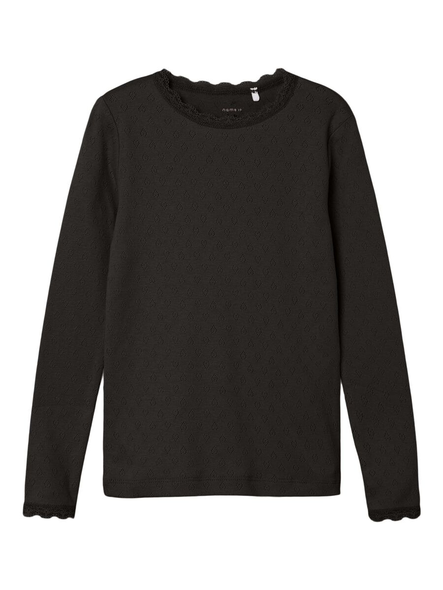 SLIM FIT TOP MET LANGE MOUWEN