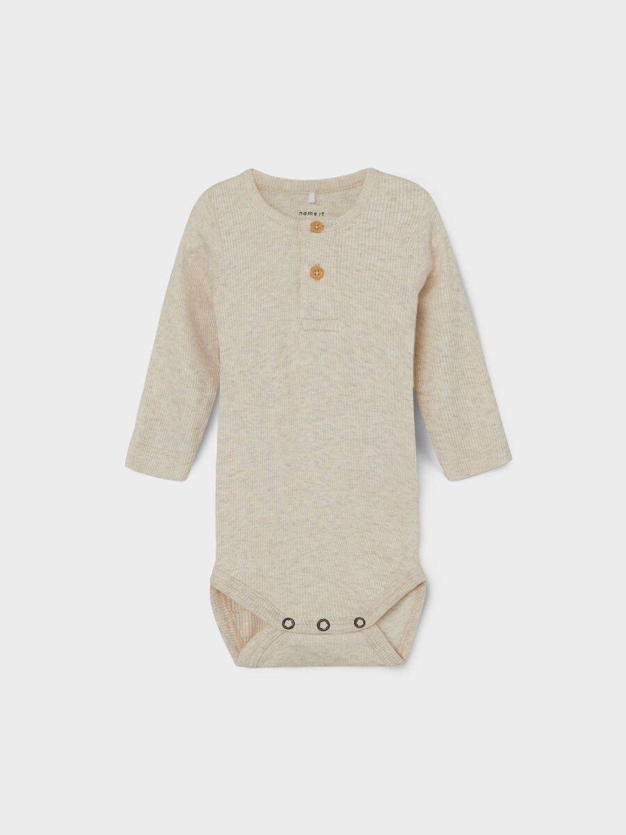 LANGE MOUWEN RIB ROMPER