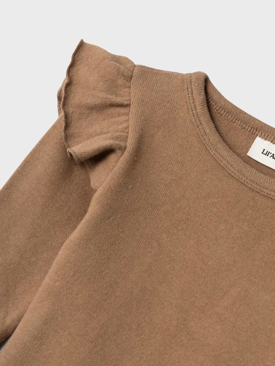 SLIM FIT TOP MET LANGE MOUWEN