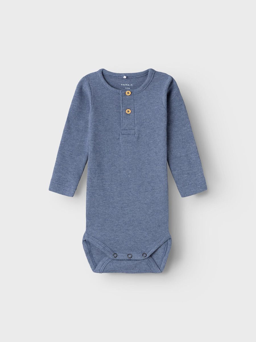 LANGE MOUWEN RIB ROMPER