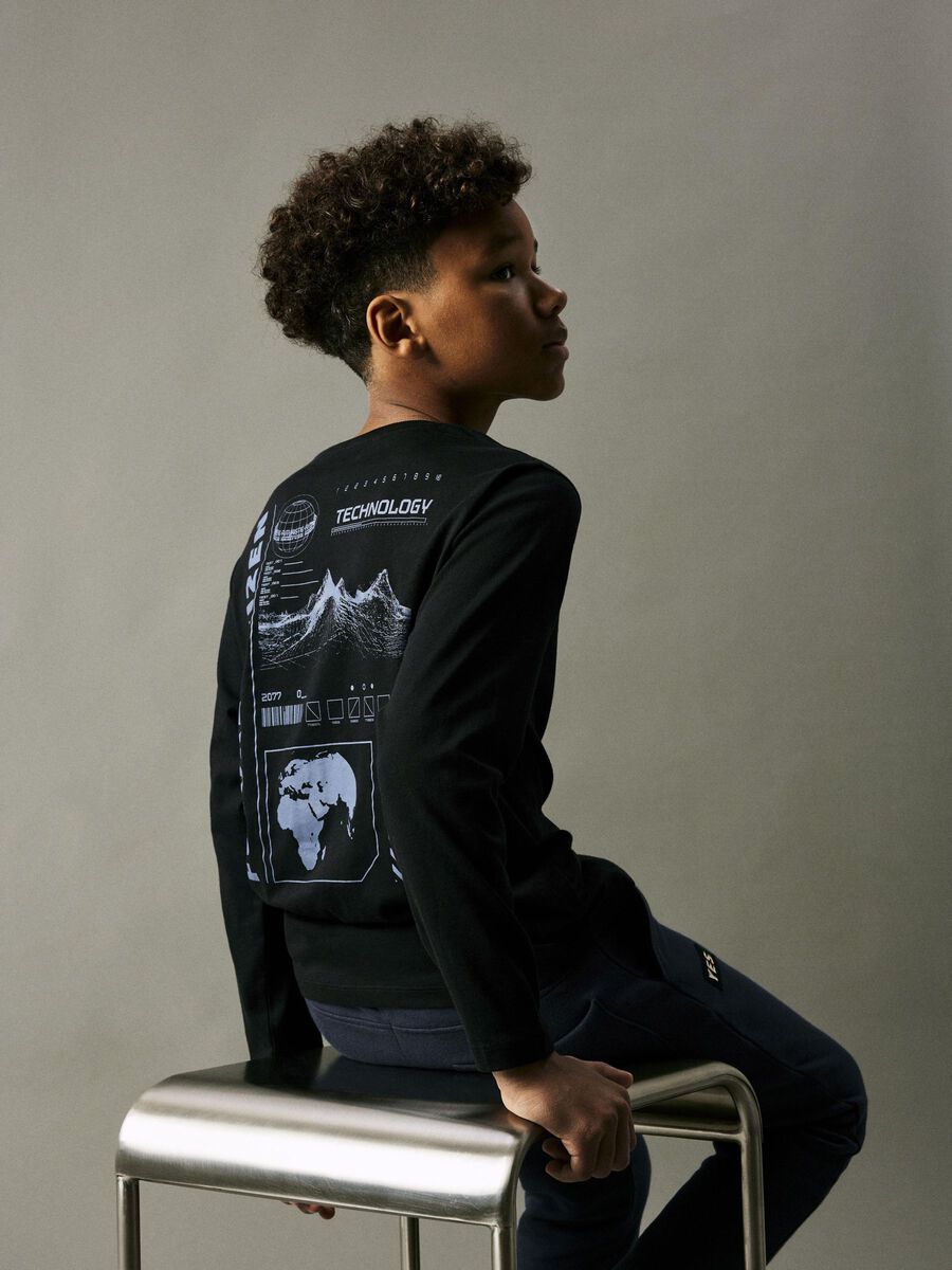 REGULAR FIT TOP MET LANGE MOUWEN