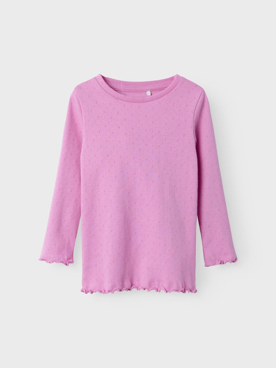 SLIM FIT TOP MET LANGE MOUWEN