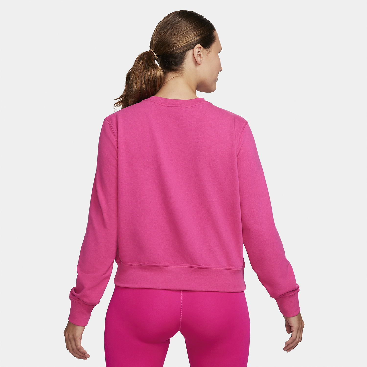 Nike Dri-FIT One Crew Felpa Fireberry/White
