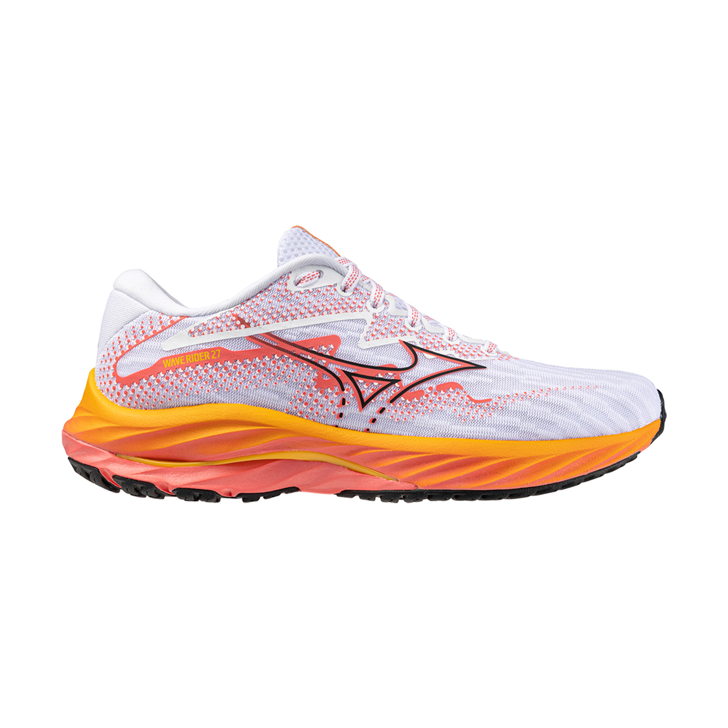 Mizuno Wave Rider 27 White/Black/Dubarry