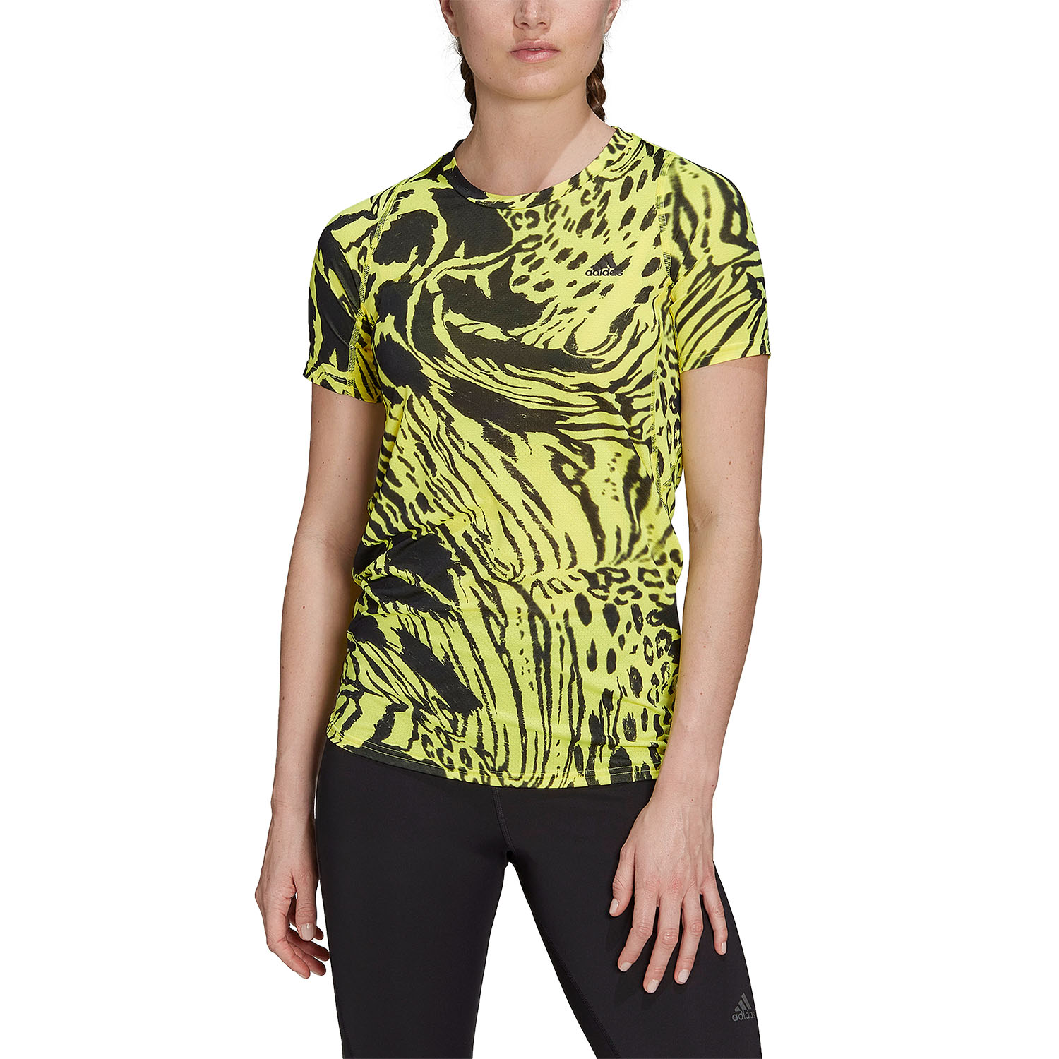 adidas Fast Printed Maglietta Beam Yellow/Black