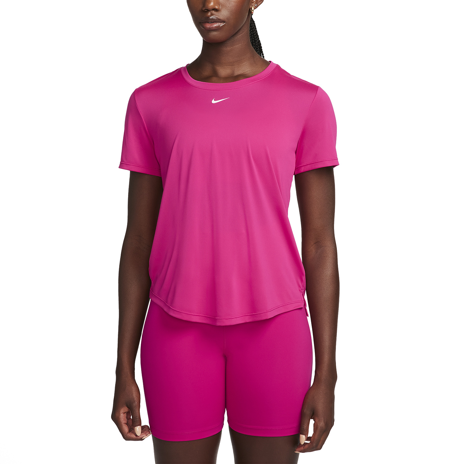 Nike One Dri-FIT Logo Maglietta Fireberry/White
